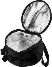 Tas isolante rotonda, 27,9 x 17,8 cm, pietra calda termica, borsa isolante riutilizzabile per pranzo, sacchetto termico pieghevole per cibi caldi e freddi per picnic e pic nic