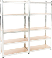 Doppio Scaffale Magazzino Alta Portata 875 KG argento