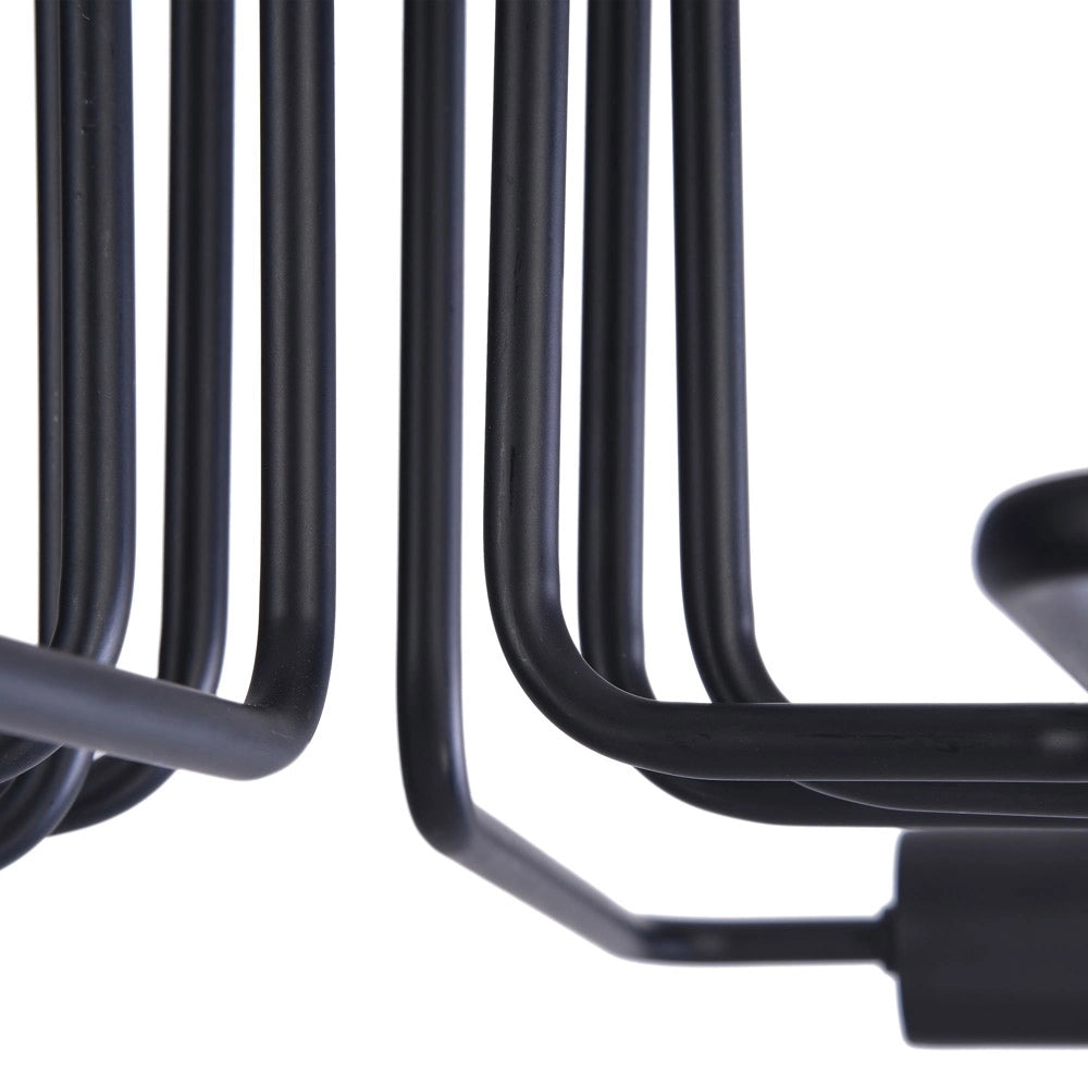 Plafoniera Moderna Gilbert Metallo Nero 8 Luci
