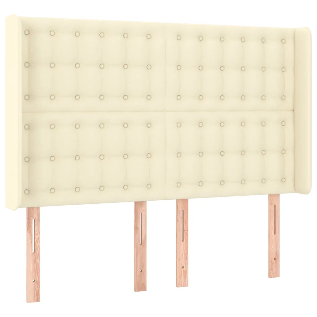 Giroletto a Molle con Materasso e LED Crema 140x200 cm 3139387