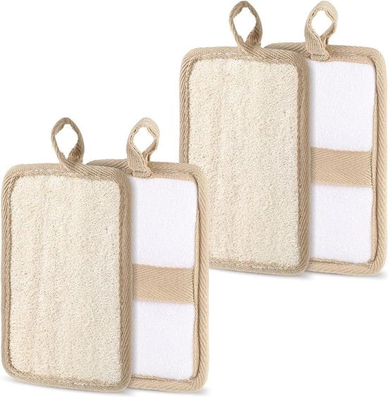 Saponi di Loofah Naturali - Pannelli Esfolianti - Struccanti per il Corpo - Saponi per Bagno e Doccia Luffa - Peeling Profondo Pulente - Donna Uomo