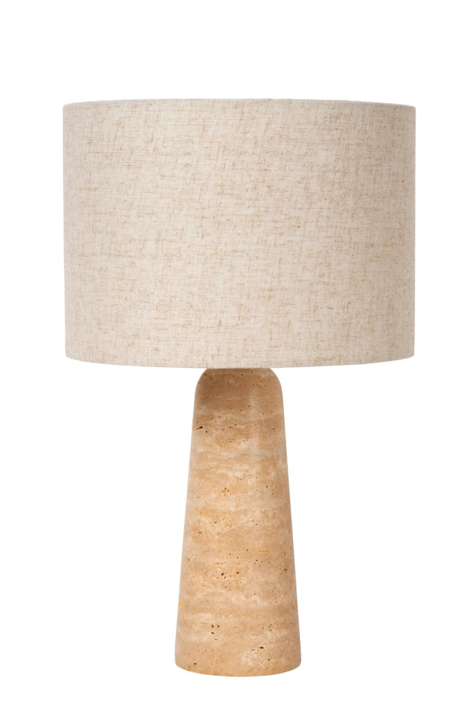Lampada da tavolo NIMUE 1xE27 taupe travertino Lucide