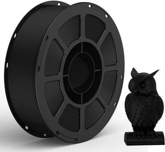 Filamento PETG 1,75 mm Nero 1 kg - Filamento PETG 3D di alta resistenza con precisione dimensionale di +/- 0,02 mm, 1 kg bobina, compatibile con la maggior parte dei 3D stampanti FDM