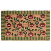 Zerbino in fibra di cocco naturale con fondo antiscivolo in PVC 40 x 60 cm Decorazione Classico Motivo tradizionale a motivi vegetali