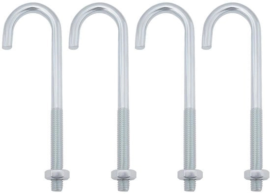 Fermo 150 mm - Viti M10 a dente - Acciaio di carbonio - Zinato - Fermo - Resistente allo shock - Fermo fissa