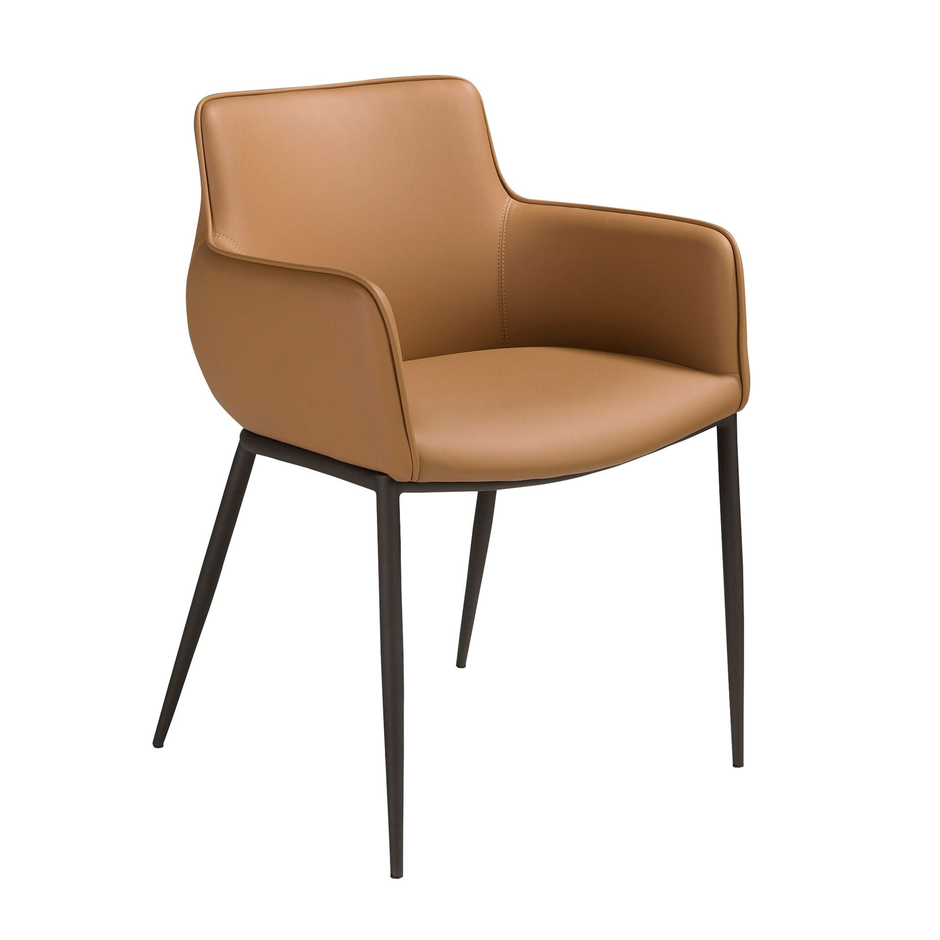 Sedia similipelle marrone