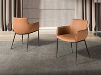 Sedia similipelle marrone