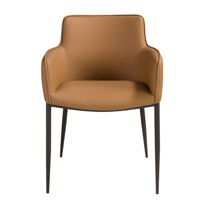 Sedia similipelle marrone