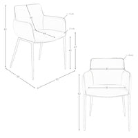 Sedia similipelle marrone