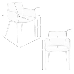 Sedia similipelle marrone