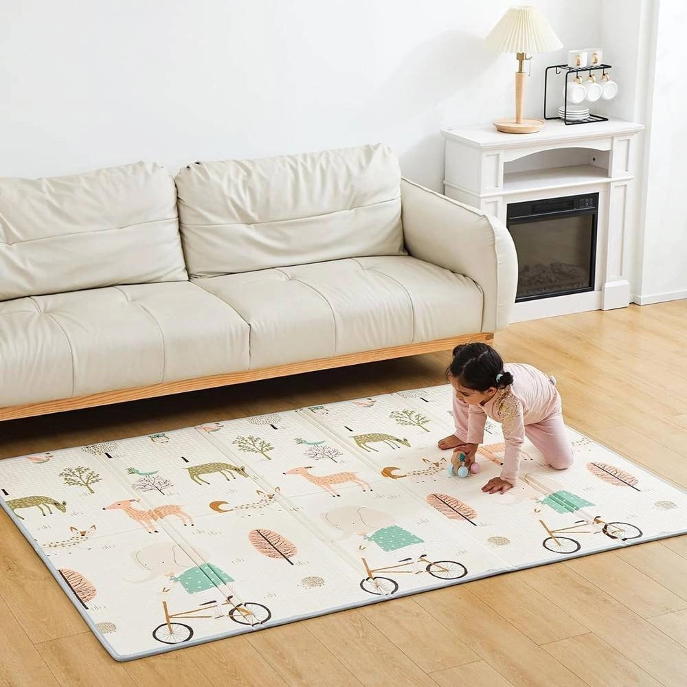 Trade Shop - Tappeto Da Gioco Per Bambini Neonato Xpe Schiuma Pieghevole Portabile 180x200 Cm -