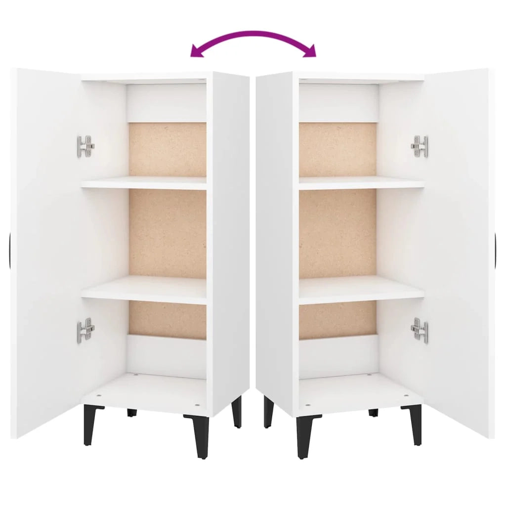 Buffet credenza cassettiera mobiletto mobile contenitore organizer per cucina soggiorno salotto 34,5 x 34 x 90 cm legno ingegnerizzato bianco 02_0030275