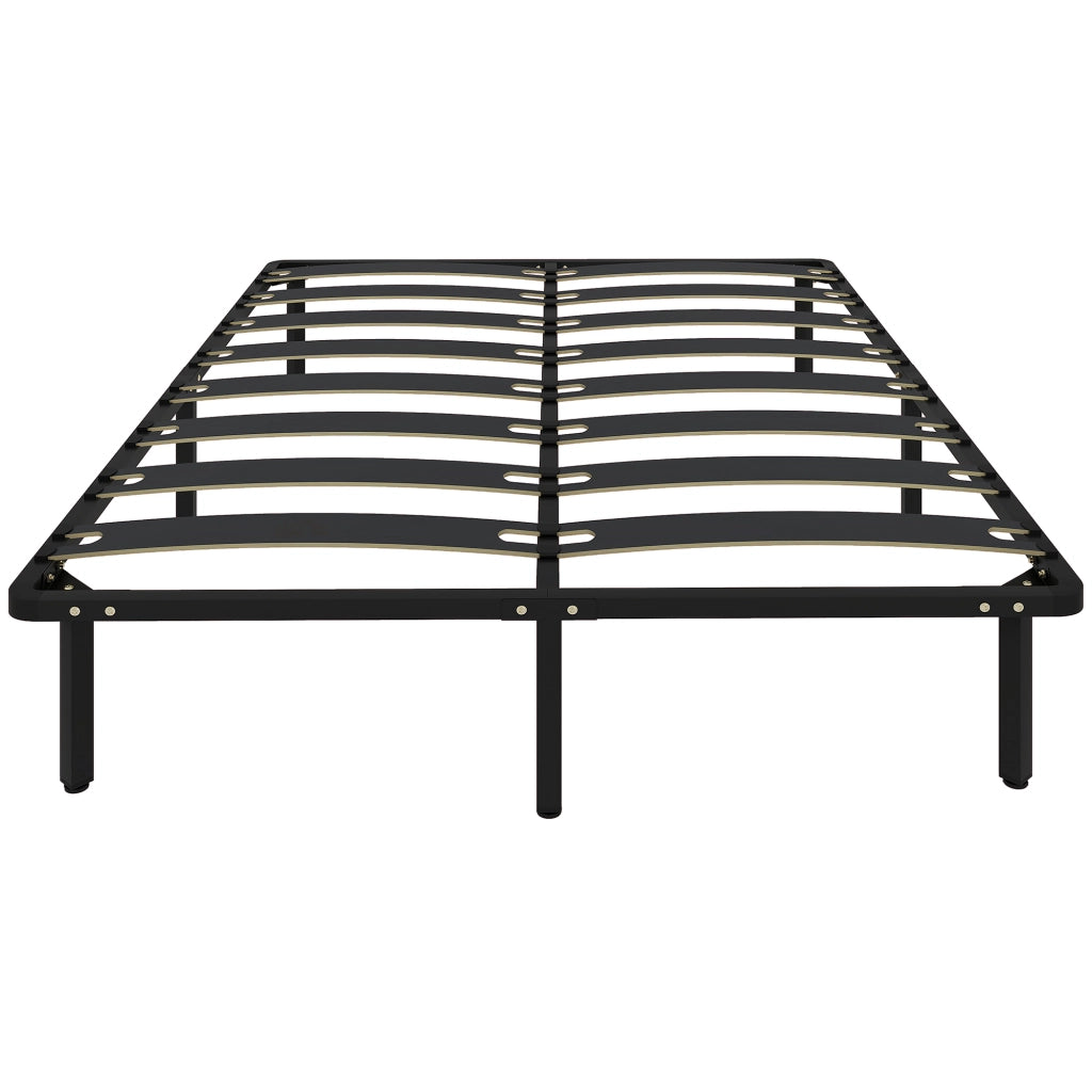 Letto contenitore matrimoniale 160x200 ¨C zephmum ¨C nero struttura metallo rete doghe