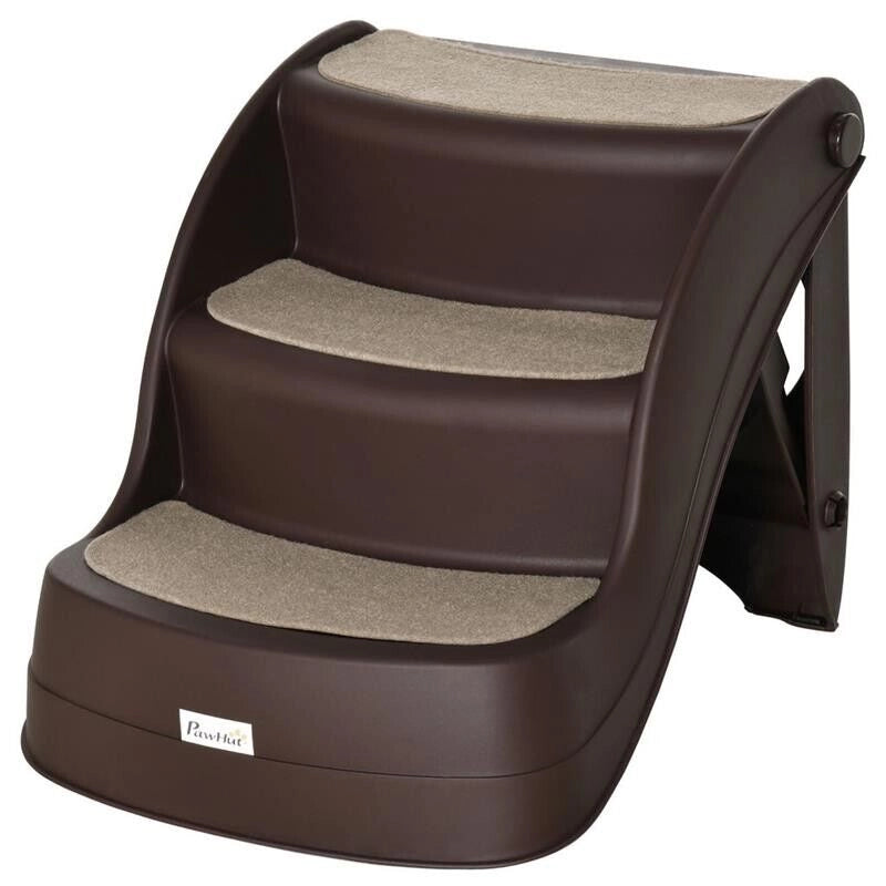 SCALETTA PER CANI PIEGHEVOLE CON 3 GRADINI ANTISCIVOLO IN PP 49×38×38CM