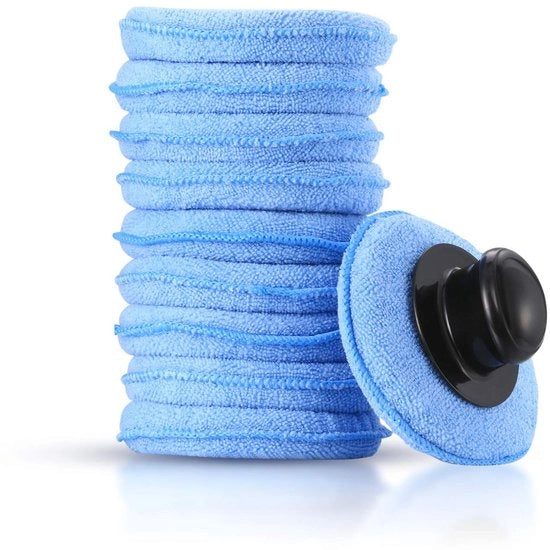 Set di 10 Spugne per Pulire a Microfibra con Manico - Applicatore per Detersivo - 5 Pollici - Duraturo