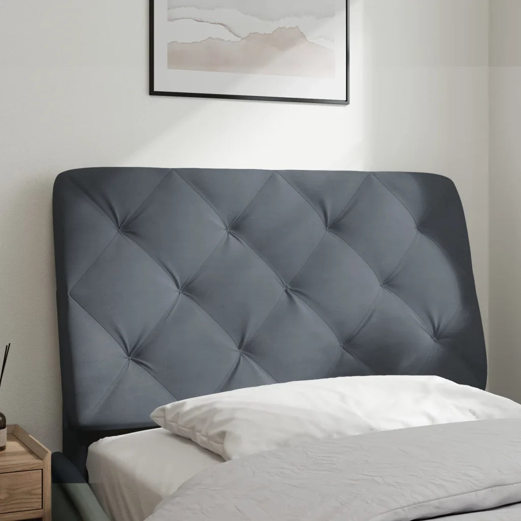 Cuscino Testiera Grigio Scuro 90 cm in Velluto CFW9988501