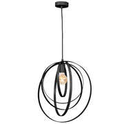 Lampada a sospensione loft geometrica nera Ringo Luminex