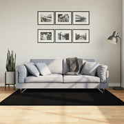 Tappeto a Pelo Corto HUARTE Morbido e Lavabile Nero 120x170cm 375114