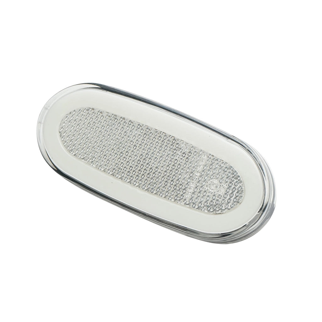 Luce di posizione laterale ovale a LED al neon 12V, bianca 105x46mm per Mercedes Sprinter, VW Crafter Breckner Germany