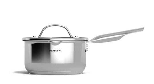 New Era - Casseruola ad un manico con coperchio in vetro bollilatte
