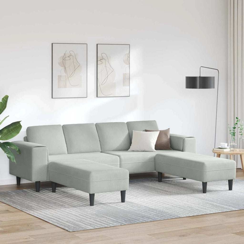 Divano per Soggiorno 3 pcs Grigio chiaro 250 x 188 x 76 cm 3335122