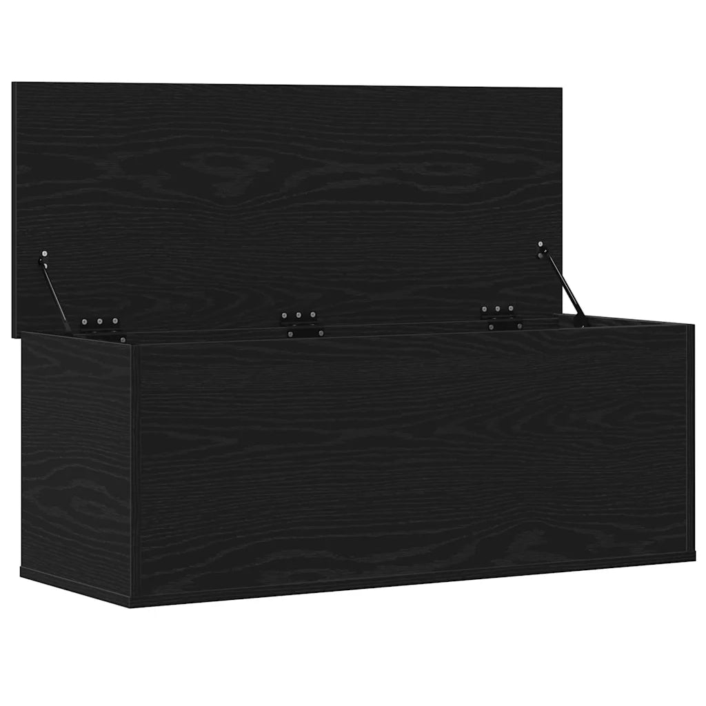 Scatola di Stoccaggio Rovere Nero 90 x 35 x 35 cm 868713