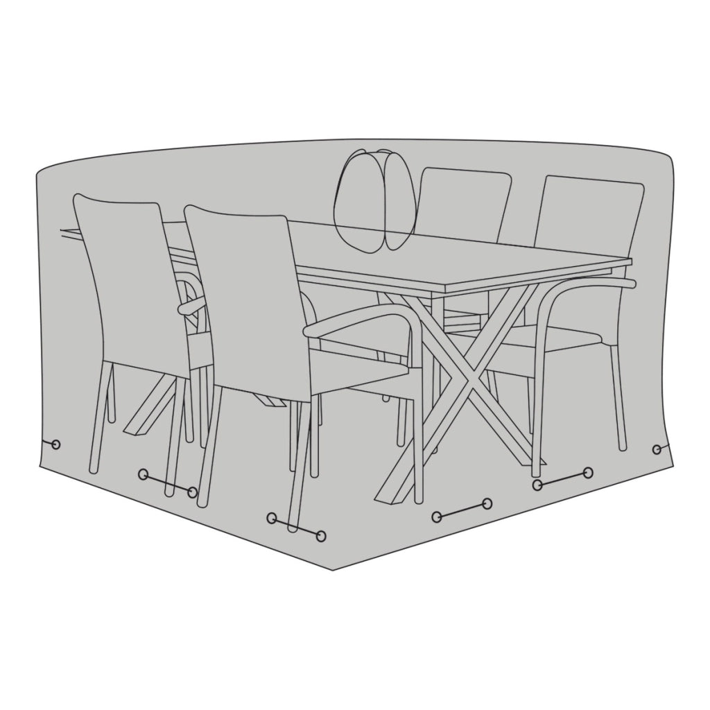 Fodera Protettiva per Arredo da Esterno Luxury, Nero, Poliestere, 180x155x95 cm