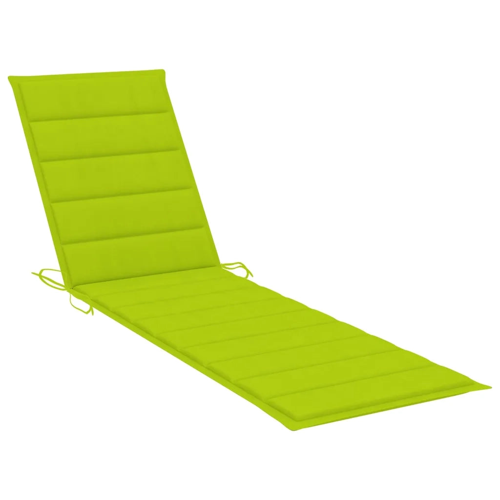 Lettini Prendisole 2 pz con Cuscino Verde Brillante in Teak cod mxl 8396