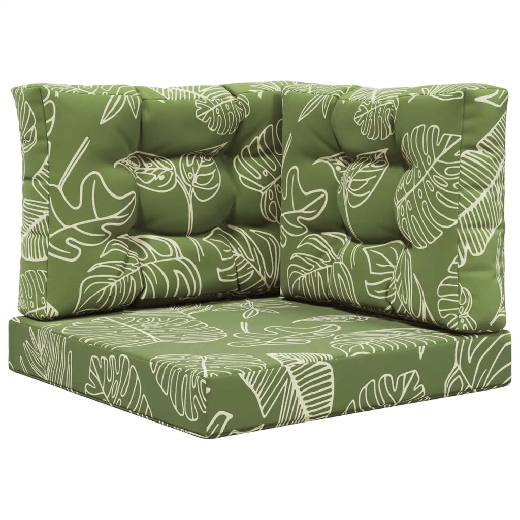 Cuscino per divano da esterno 3 pcs Design a foglia Poliestere