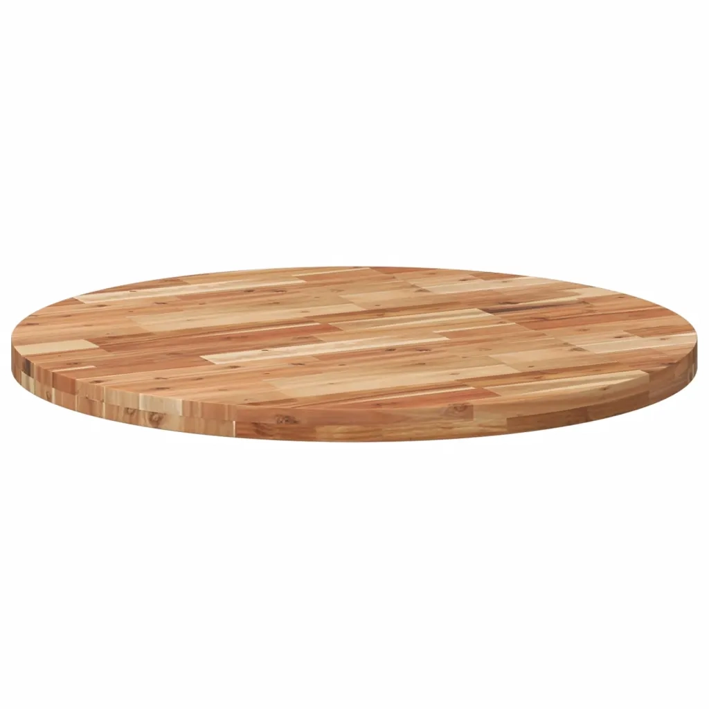vidaXL Piano Tavolo Rotondo Ø90x4 cm in Legno Massello di Acacia