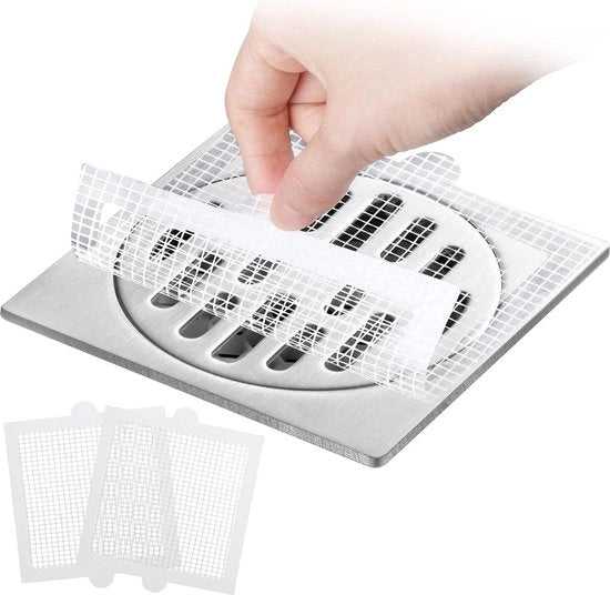 30 pezzi di copertura di scarico quadrata da getto - contenitore di raccolta capelli per aspirapolvere - copertura di scarico per doccia e vasca - copertura di scarico per cucina e accessori per vasca da bagno