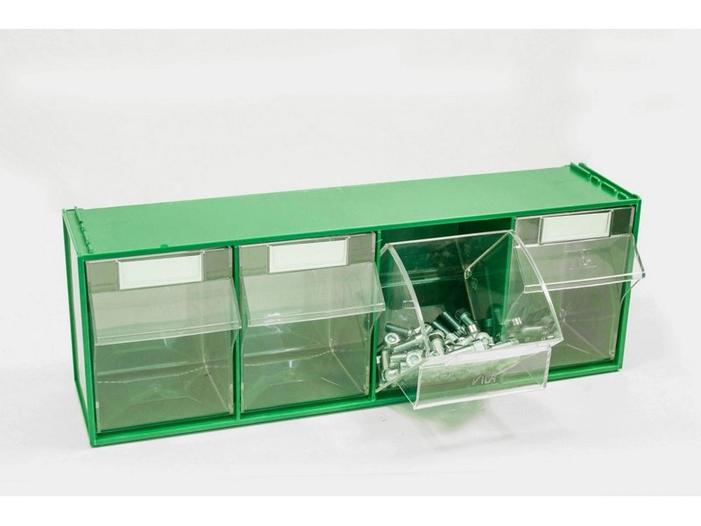 1pz cassettiera componibile fox 104 verde 4 cassetti mm. 600x177x206 h cod:ferx.vit23960