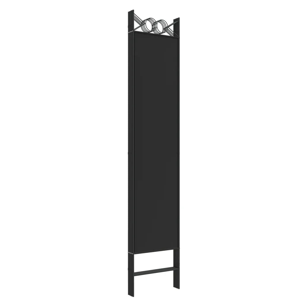 Divisorio 5 Pannelli Nero 200x200 cm Tessuto 350157