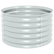 Fioriere | Cassetta per fiori | Letto Rialzato Giardino 80x80x44 cm in Acciaio Zincato Argento