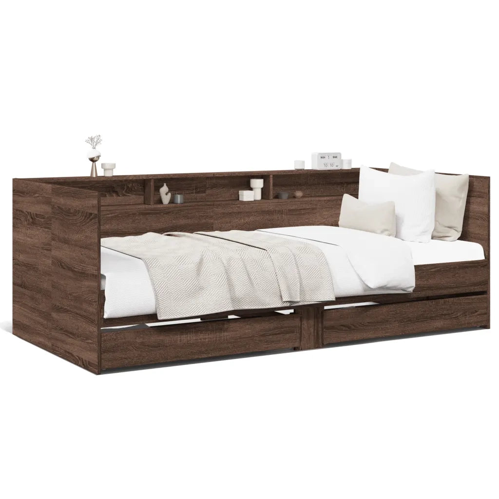 Divano Letto con Cassetti senza Materasso 75x190 cm