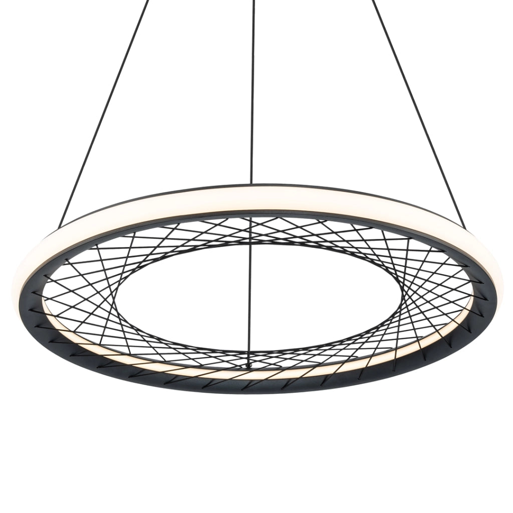 Lampadario LED Milagro Nest nero anello Ø61 43W 4000K
