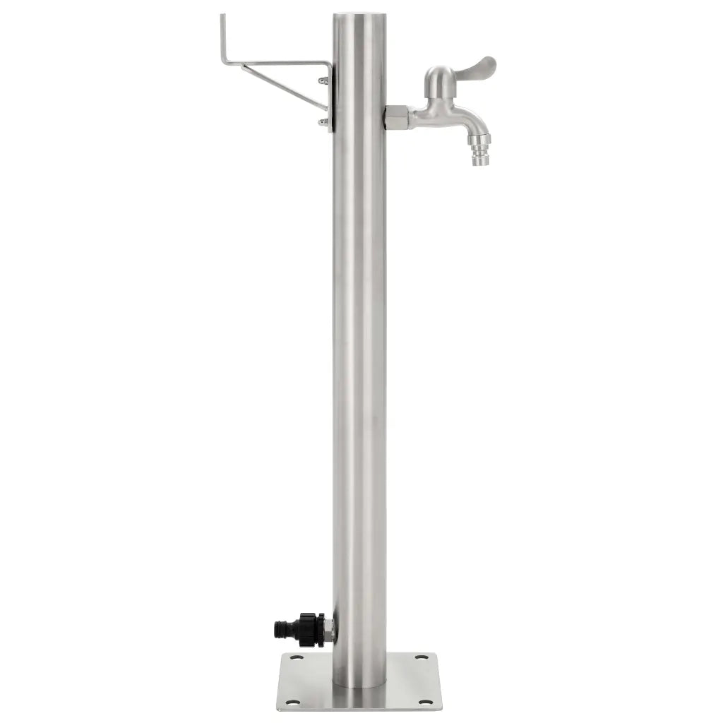 Fontanella a Colonna in Acciaio Inossidabile Rotonda 65 cm cod mxl 52897