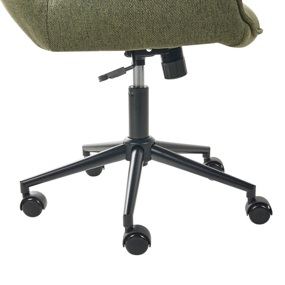 Sedia da ufficio in tessuto verde con struttura in metallo con funzione girevole e altezza regolabile Mobili da ufficio