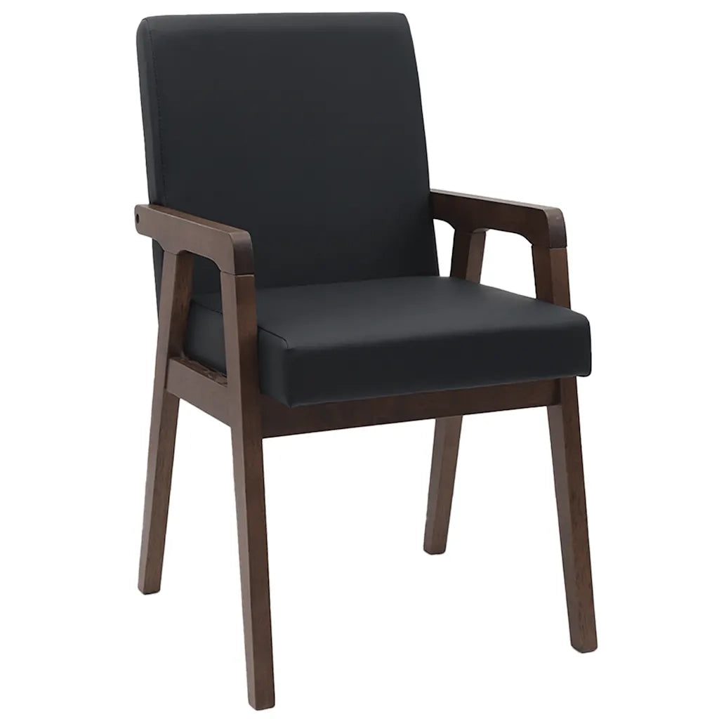 Sedie da Pranzo con Cuscini 2pz Marrone Legno Massello di Hevea 4102482