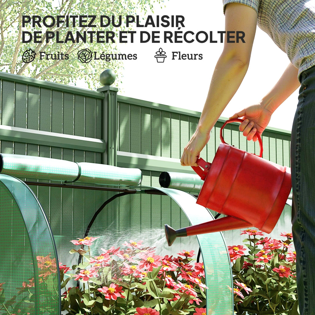 Serra da giardino per pomodori ¨C zephmum ¨C verde 4x1x0.8m acciaio PE anti-UV