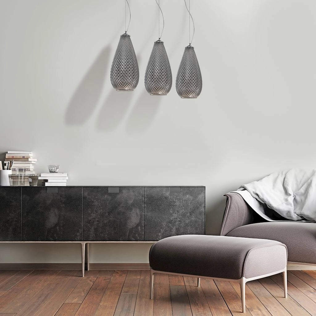 Lampadario Milagro Petra ML5481 3xE27 cromato vetro
