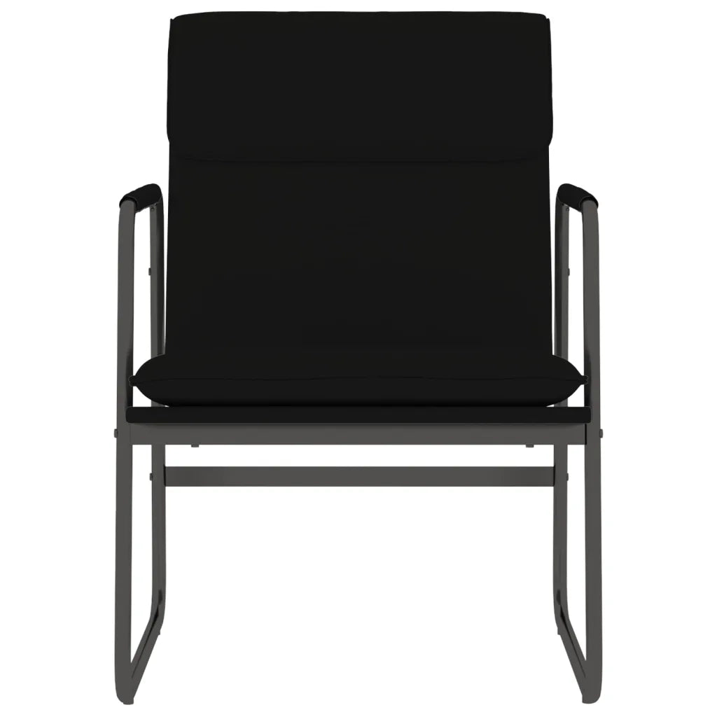 Sedia Lounge Nera 55x64x80 cm in Similpelle 351360