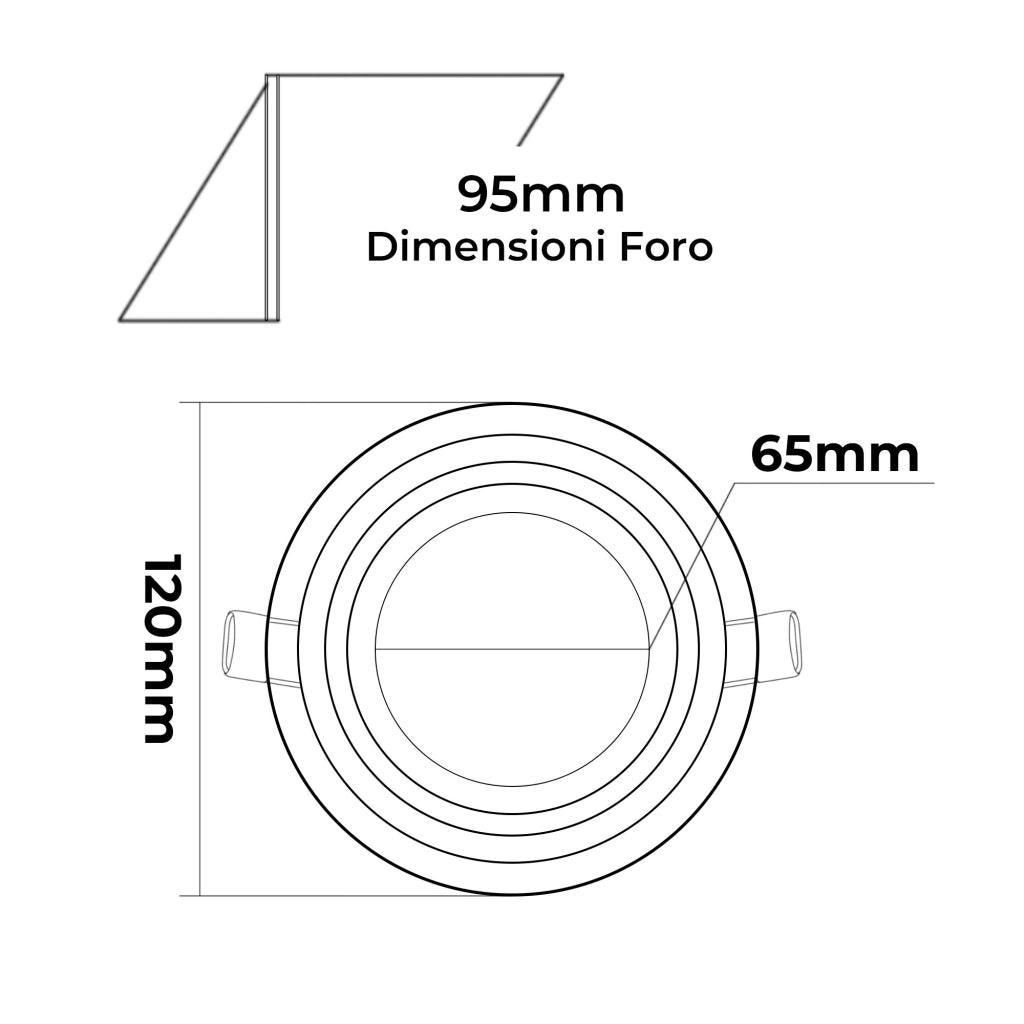 PANNELLO LED 9W TONDO BIANCO DA INCASSO SLIM VETRO PER CONTROSOFFITTI CCT CON 3 TEMPERATURE DI COLORE