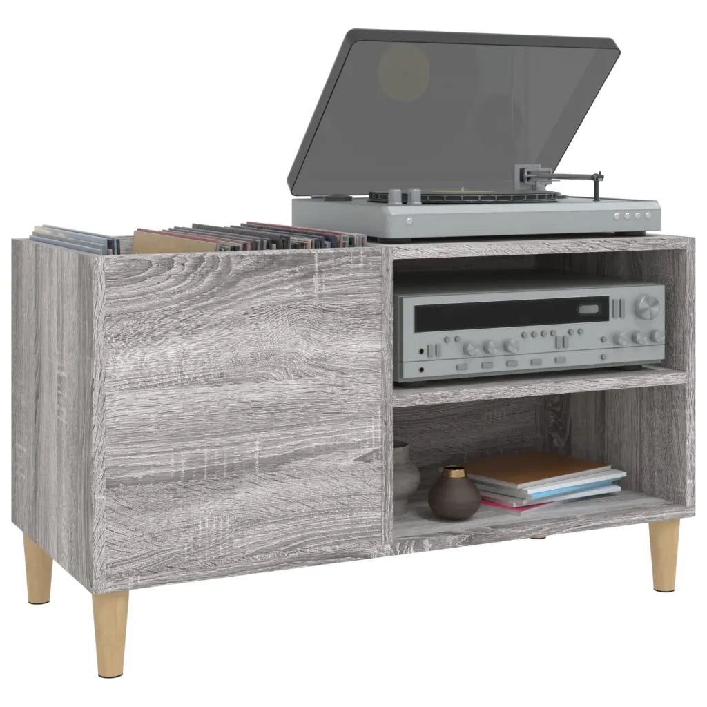 Mobile Porta Dischi Grigio Sonoma 84,5x38x48 Legno Multistrato 831947