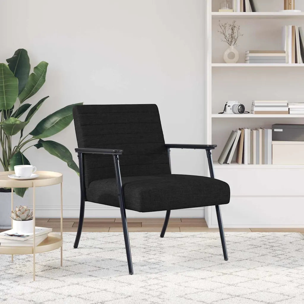 Poltrona | Sedia Relax Nero 59 x 75 x 78 cm Tessuto