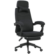 Sedia da ufficio reclinabile con poggiapiedi e rotelle ¨C zephmum ¨C nero 62x68x127 cm