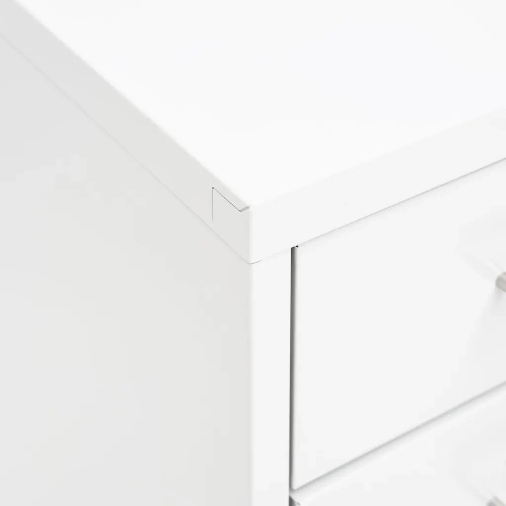 Schedario Mobile Bianco 28x41x109 cm in Metallo 335920