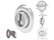 DEFENDER MAGNETICO AD ALTEZZA FISSA CROMATO SATINATO- - mm.72x90 - altezza fissa mm.5 (DF331P) - 1 pezzi MOTTURA