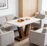 Tavolo da pranzo rettangolare rustico 120x80 cm
