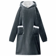 Felpa coperta Blu navy L Pile e Flanella